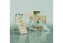 OutdoorToys Spielturm Frida Mintgrün mit Babyschaukel, Rutsche und Kletterwand Bild 5