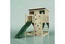 OutdoorToys Stelzenhaus Polarstern, aus Holz in Dunkelgrün mit Rutsche, Kletterwand Bild 1