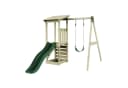 OutdoorToys Spielturm Lyon aus Holz mit Kinderschaukel & Rutsche, Kletterwand Bild 2