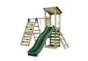 OutdoorToys Spielturm Sevilla Holz Grün mit Schaukel, Rutsche und Kletterwand Bild 2