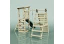 OutdoorToys Spielturm Sevilla Holz Grün mit Schaukel, Rutsche und Kletterwand Bild 5