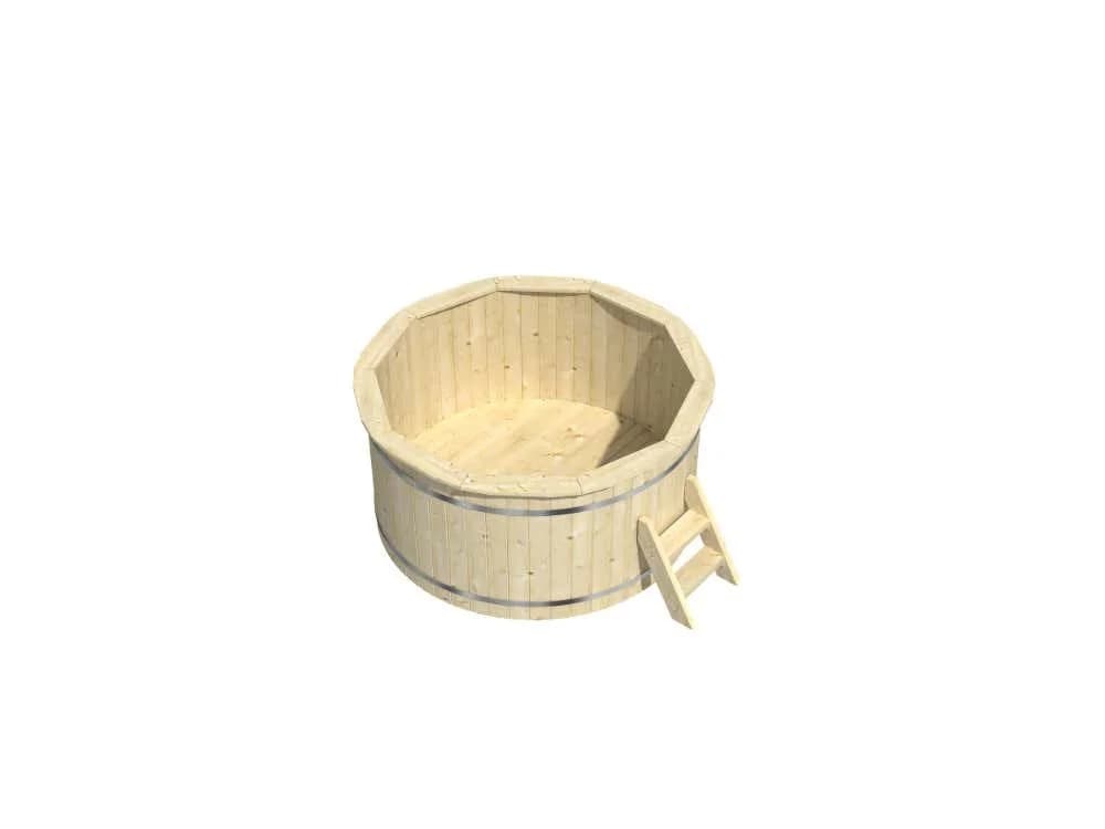 FinnTherm Badebottich Bergen 4 Personen Natur Fichte - Bild 5