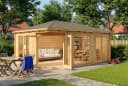Alpholz Gartenhaus 5-Eck Julia Massivholz Isolierglas Bild 1