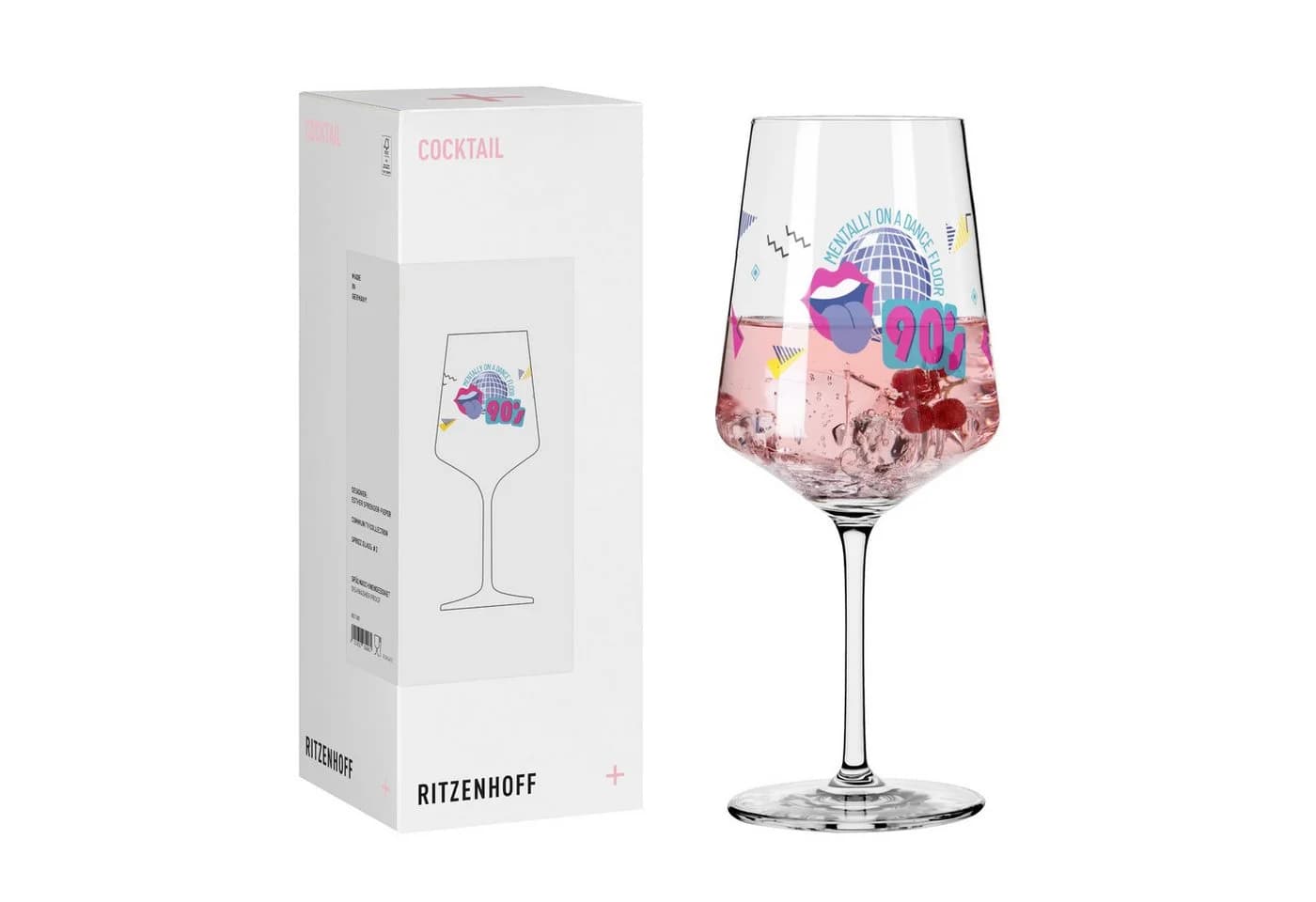 RITZENHOFF Cocktailglas 2er Set 90S Retro Design mit Glastuch - Bild 5