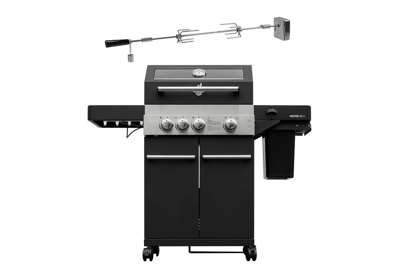 Feuergott Gasgrill Hektor 3B-S mit 3 Brennern, Infrarot & Beleuchtung - Bild 2