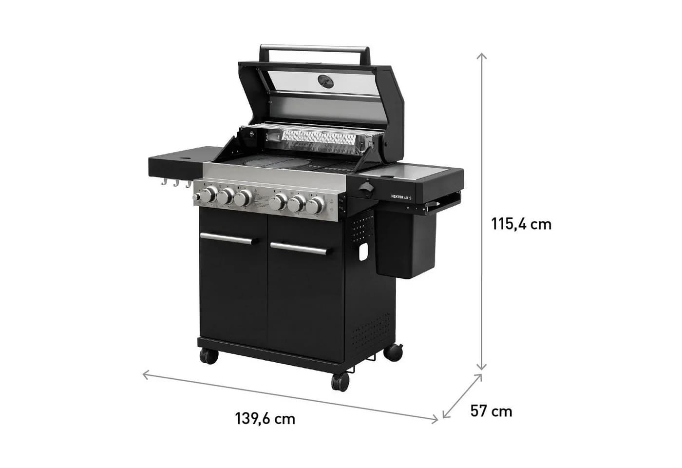 Feuergott Gasgrill Hektor 4B-S mit 4-Brenner-System & Edelstahl - Bild 5