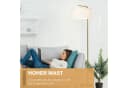 HOMCOM Stehleuchte E27 Gold Weiß mit Fußschalter Bild 4
