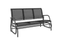Outsunny Gartenbank mit Schaukelmechanismus, 3-Sitzer, Schwarz Bild 1