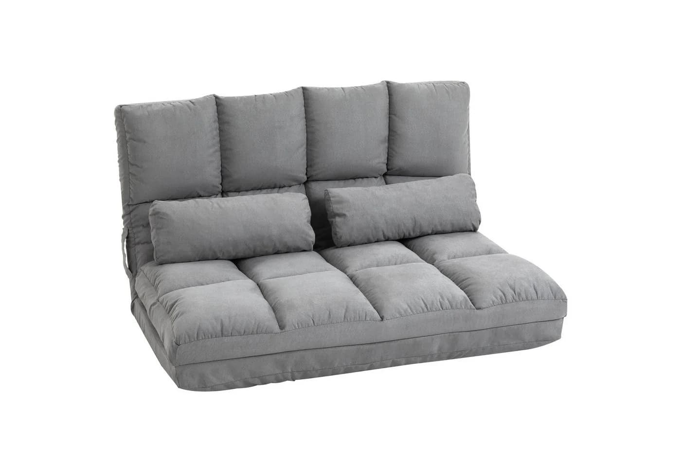 HOMCOM Relaxsessel Grau 2-in-1 mit Rückenlehne und Klappbett