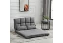 HOMCOM Relaxsessel Grau 2-in-1 mit Rückenlehne und Klappbett Bild 2