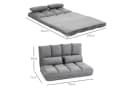 HOMCOM Relaxsessel Grau 2-in-1 mit Rückenlehne und Klappbett Bild 3