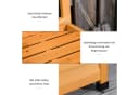 Outsunny Gartenbox Gelb Wetterfest Fichtenholz Aufbewahrungsbox Bild 4