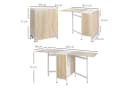 HOMCOM Klapptisch mit Stauraum und 4 Regalen Bild 3