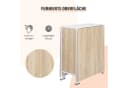 HOMCOM Klapptisch mit Stauraum und 4 Regalen Bild 4