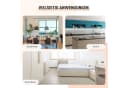 HOMCOM Klapptisch mit Stauraum und 4 Regalen Bild 5