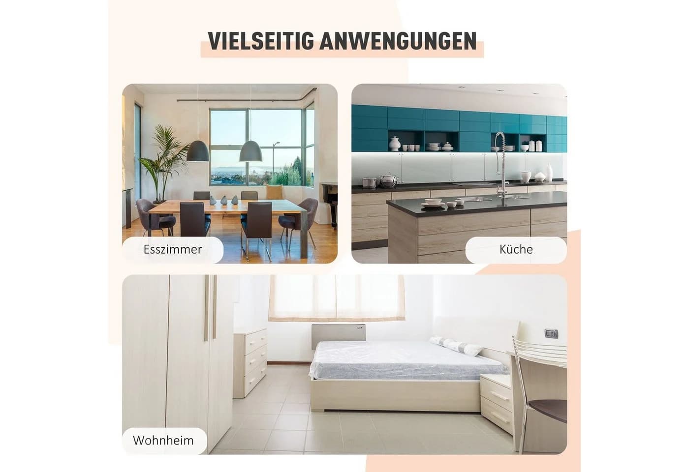 HOMCOM Klapptisch mit Stauraum und 4 Regalen - Bild 5