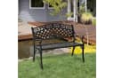 Outsunny Gartenbank Aluminium Schwarz Nostalgisches Design Bild 4