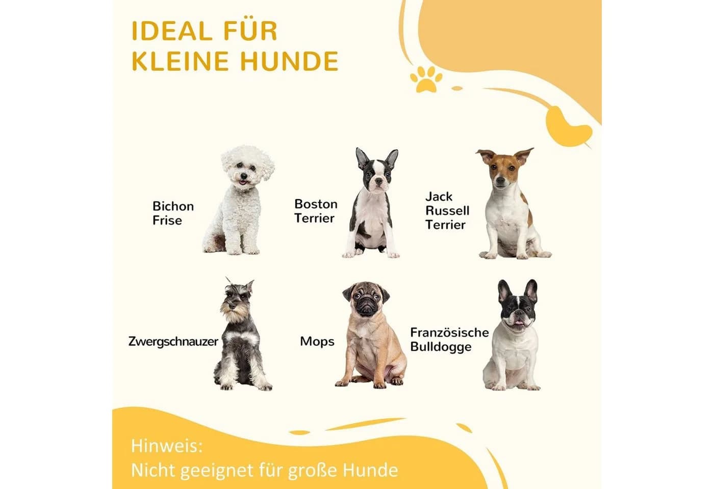 PawHut Hundegitter Faltbar mit 2 Stützfüßen Schwarz - Bild 4