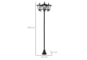 Outsunny Außen-Stehlampe Solar LED Schwarz Dimmbar Bild 3