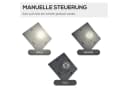Outsunny Außen-Stehlampe Solar LED Schwarz Dimmbar Bild 5