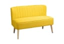 HOMCOM 2-Sitzer Loungesofa Gelb Holz Bild 1