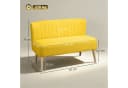 HOMCOM 2-Sitzer Loungesofa Gelb Holz Bild 3