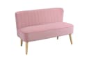 HOMCOM 2-Sitzer Sofa Loveseat Rosa Skandi Design Bild 1