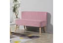 HOMCOM 2-Sitzer Sofa Loveseat Rosa Skandi Design Bild 2