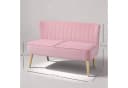 HOMCOM 2-Sitzer Sofa Loveseat Rosa Skandi Design Bild 3