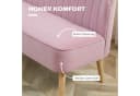 HOMCOM 2-Sitzer Sofa Loveseat Rosa Skandi Design Bild 4