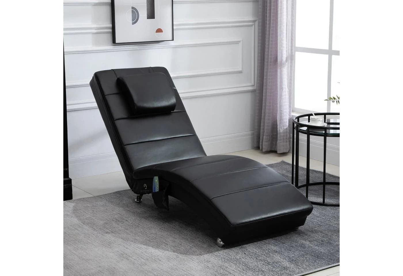 HOMCOM Massagesessel Relaxliege Schwarz mit Massagefunktion - Bild 2
