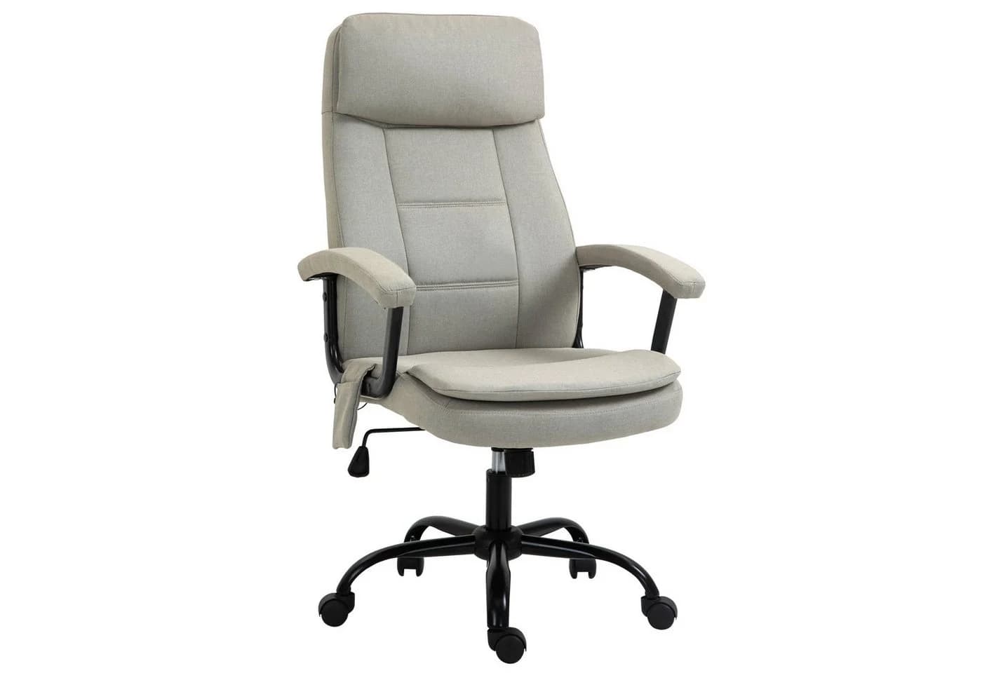 Vinsetto Schreibtischstuhl Beige mit Massagefunktion und USB-Anschluss