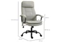 Vinsetto Schreibtischstuhl Beige mit Massagefunktion und USB-Anschluss Bild 3