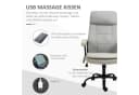Vinsetto Schreibtischstuhl Beige mit Massagefunktion und USB-Anschluss Bild 4