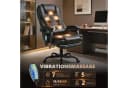 Vinsetto Massage-Bürostuhl Schwarz mit 7 Massagepunkten & Fußstütze Bild 4