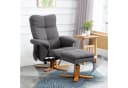 HOMCOM Massagesessel Fernsehsessel mit Fußhocker Dunkelgrau Bild 1