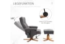 HOMCOM Massagesessel Fernsehsessel mit Fußhocker Dunkelgrau Bild 5