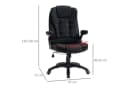 Vinsetto Bürostuhl Ergonomisch Schwarz Atmungsaktiv Bild 5