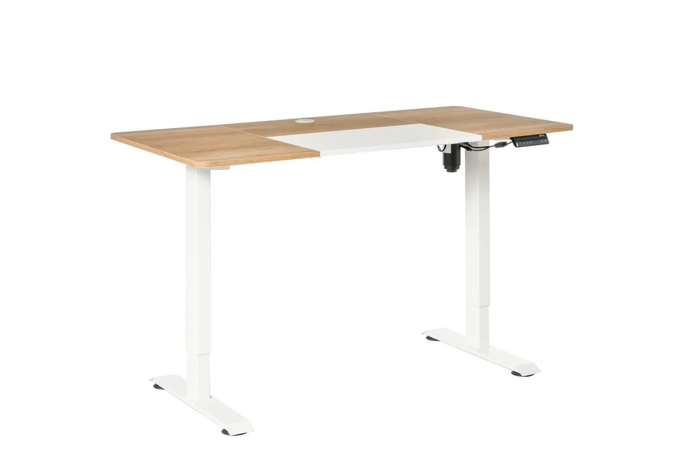 Vinsetto Elektrischer Schreibtisch Höhenverstellbar 140x70 cm Natur/Weiß