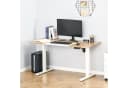 Vinsetto Elektrischer Schreibtisch Höhenverstellbar 140x70 cm Natur/Weiß Bild 2