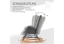 HOMCOM Schaukelstuhl Dunkelgrau mit Metallrahmen und Samtbezug Bild 5