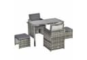 Outsunny 11-tlg. Sitzgruppe Schwarz Polyrattan Bild 2