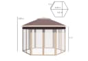 Outsunny Faltpavillon Metall, Polyesterstoff, Mesh 4x4m Bild 3
