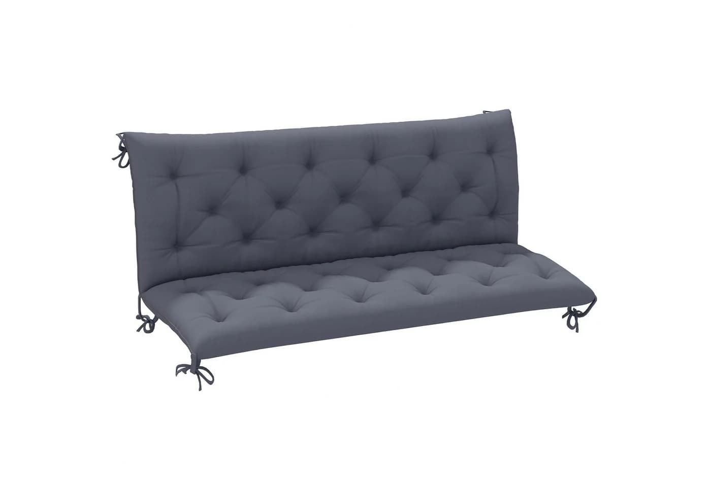 Outsunny Bankauflage Dunkelgrau 150 cm mit Schaumstofffüllung
