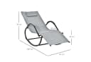Outsunny Schaukelstuhl Grau Netzstoff Metall bis 160 kg Bild 3