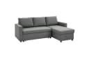 HOMCOM Ecksofa Leinen-Touch mit Schlaffunktion und Chaiselongue, L-Form, Eckcouch, Hellgrau Bild 1