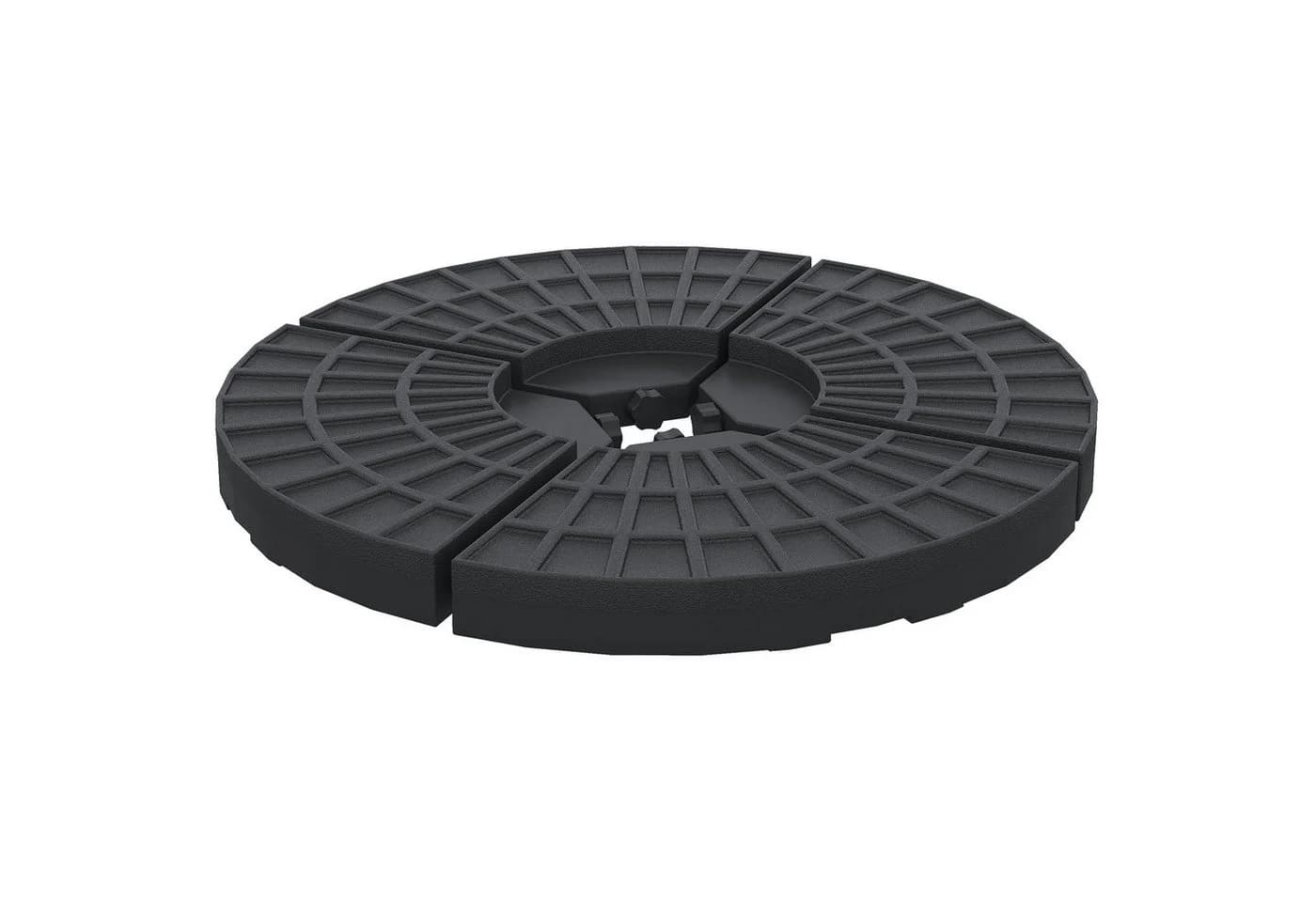 Outsunny Beschwerungsgewicht für Sonnenschirm mit Kreuzständer Schwarz HDPE