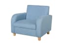 HOMCOM Kindersofa Blau mit Massivholz und weicher Polsterung Bild 1