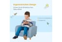 HOMCOM Kindersofa Blau mit Massivholz und weicher Polsterung Bild 4