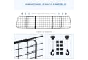 PawHut Verstellbares Hundegitter Schwarz Metall Bild 4